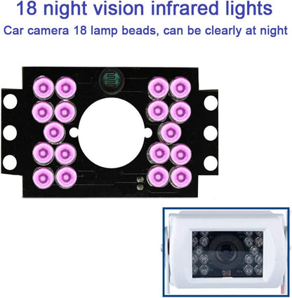 Truck Achteruitrijcamera 12V/24V met 18 LED IR Nachtzicht IP68