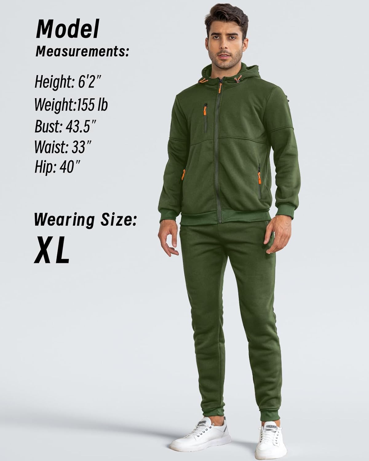 Comfortabel Heren Trainingspak - Jamie detail
