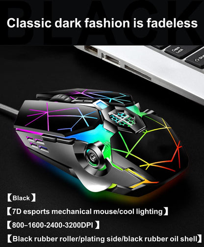 Mechanisch 87-toetsen gamingtoetsenbord met RGB-achtergrondverlichting en blauwe schakelaars