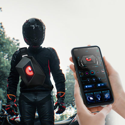 LED Motorfiets Schoudertas met Programmeerbaar Scherm – Nexora