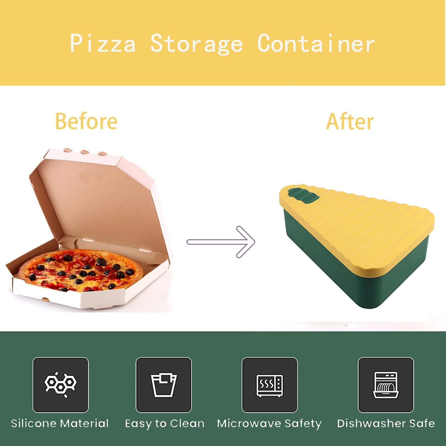 Herbruikbare Pizza-opslagcontainer met 2 Schalen – SliceSafe