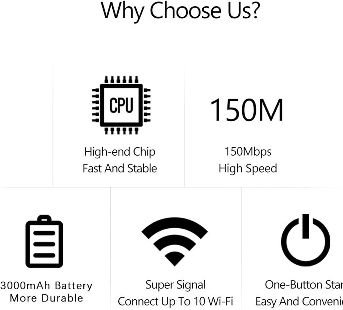 4G LTE USB WiFi-hotspot Modem met 300 Mbps Snelheid en 3000 mAh Batterij – Netvora