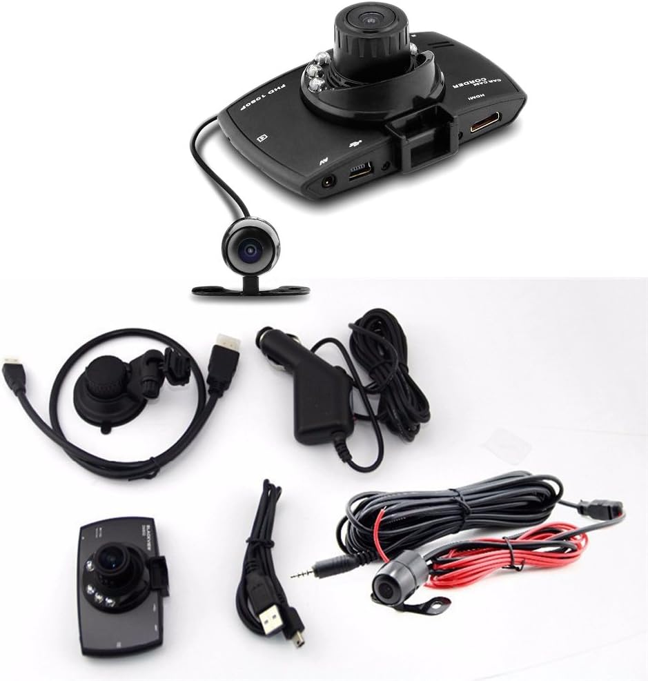Dual Lens Auto Dashcam G30 2.7" LCD Full HD 1080P met G-Sensor