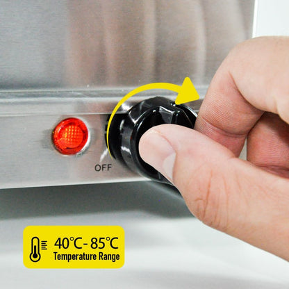 Elektrische Buffetvoedselwarmer met 3 × 2,5L Schalen & Temperatuurregeling – Valtero