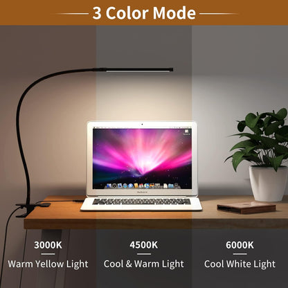 77 LED Bureau Klem Lamp met USB Voeding & Flexibele Gooseneck – Serava