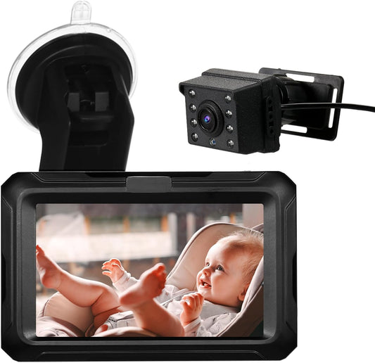 Baby autospiegel met 1080P camera & 4,3'' scherm – Solvian