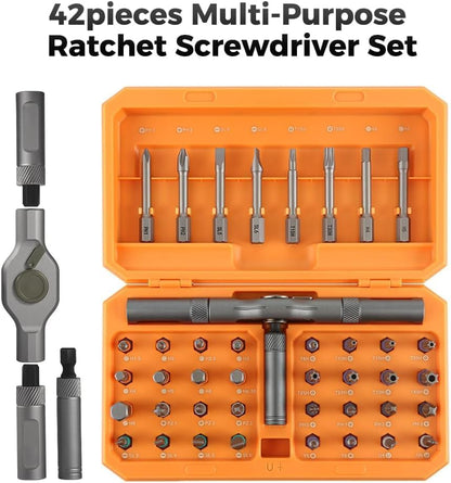 42-in-1 Magnetische Schroevendraaierset – Precisie Reparatieset met Bits en Handvat – Fixaro
