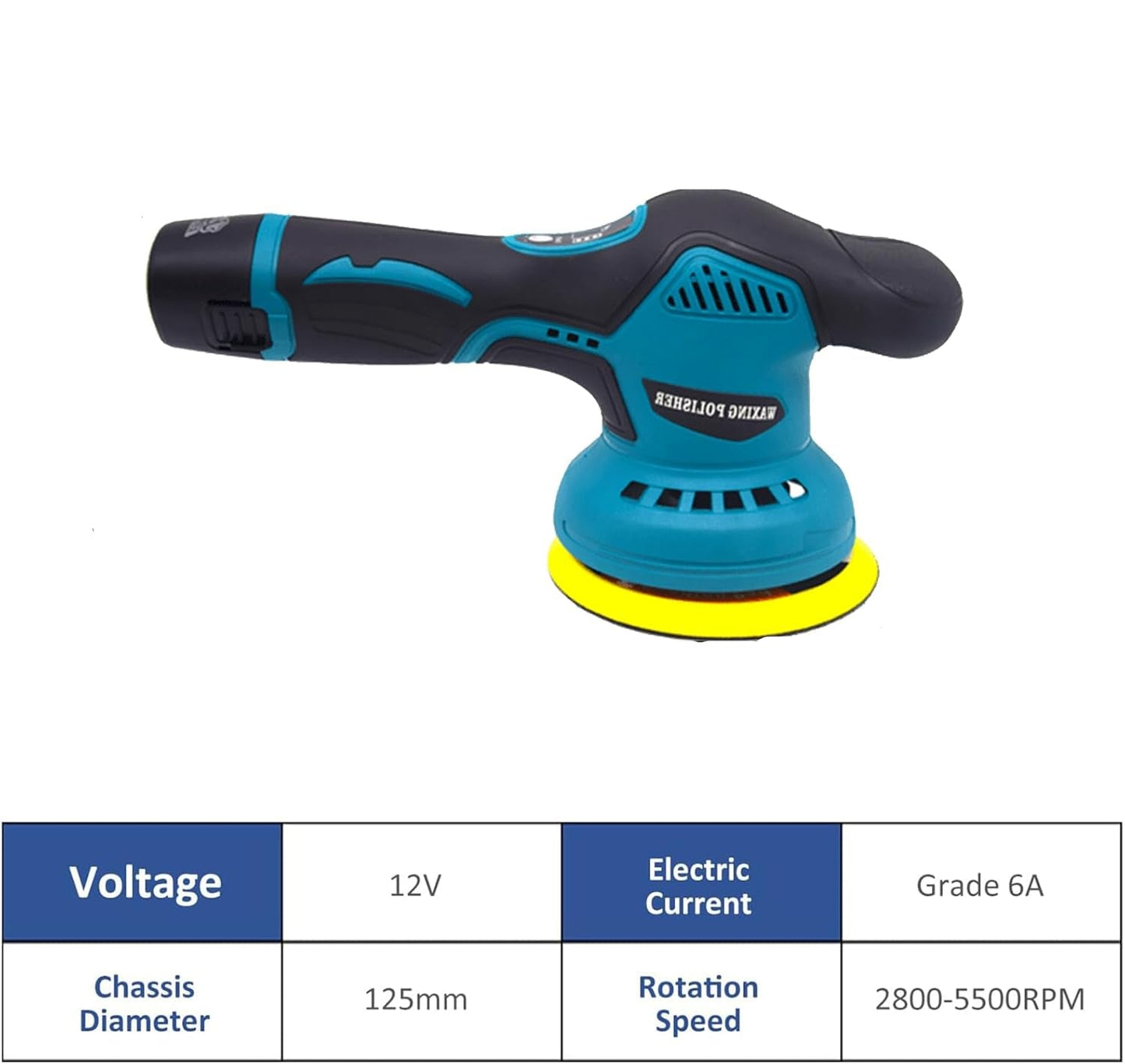 Draadloze Autopoetsmachine met Dubbele Batterijen en 8-Snelheden Bediening – Torvex