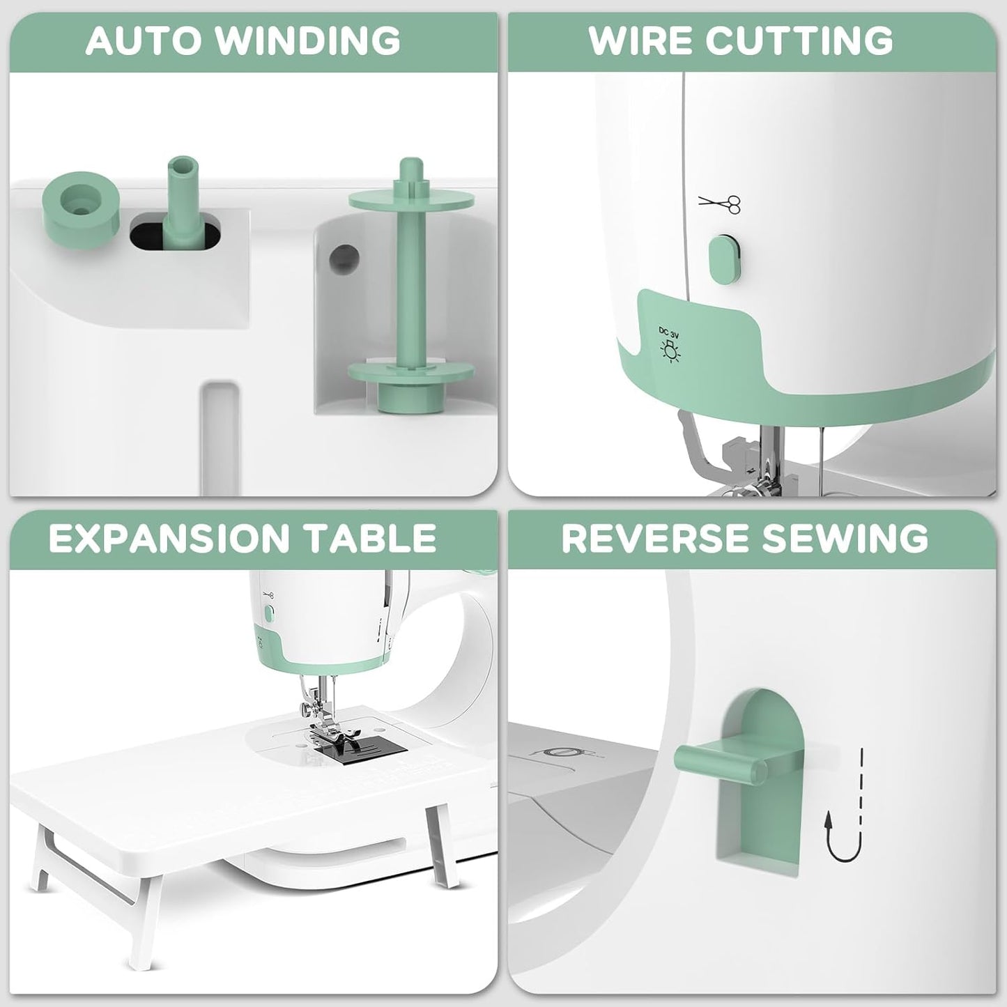 Draagbare Naaimachine met 12 Steken & Uitbreidingstafel – StitchPro