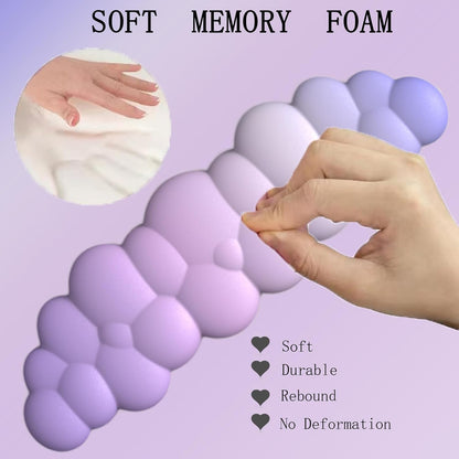 Cloud-Vormige Ergonomische Polssteun Set met Muismat & Onderzetter - Zeyora