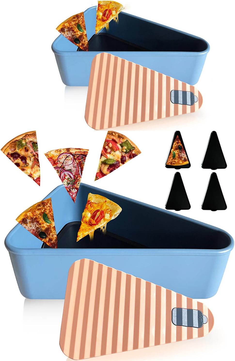 Herbruikbare Pizza-opslagcontainer met 2 Schalen – SliceSafe