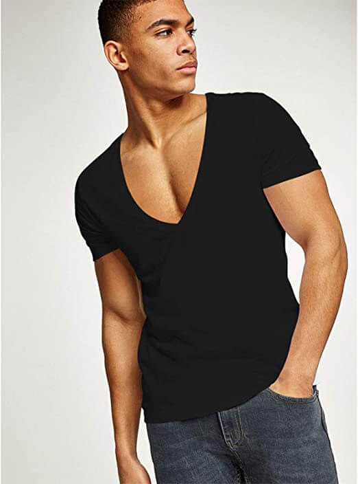 Lässig en figuuraccentuerend heren V-hals T-shirt – Jonas