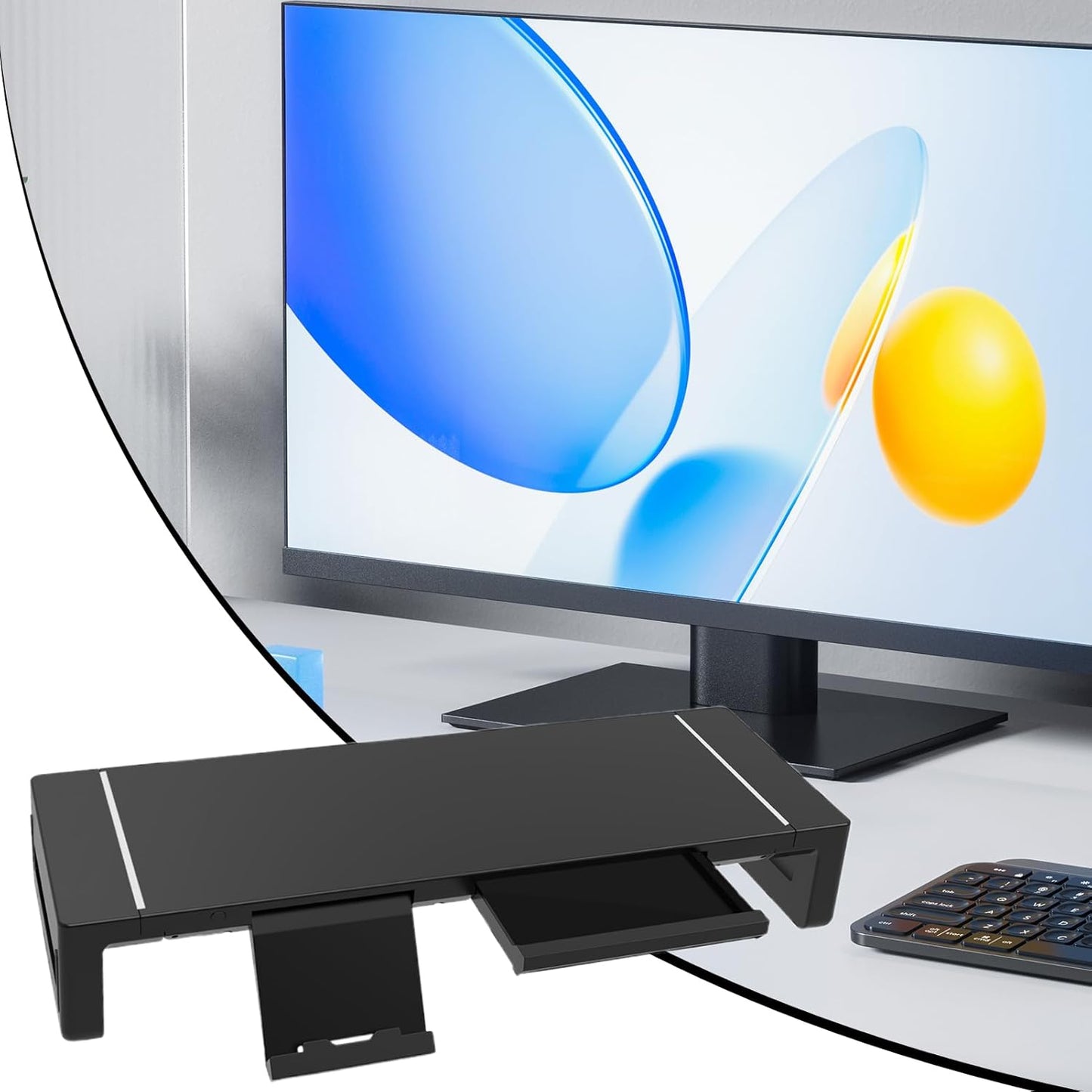 Elevation verstelbare monitorstandaard met lade – Stravon