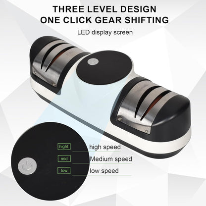 Elektrische messenslijper met 3 snelheden & LED-display – EdgeMaster