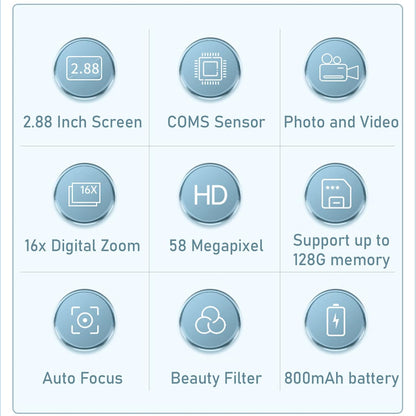 4K Compact Digitale Camera met 58MP Foto's en 16X Zoom – Lumora