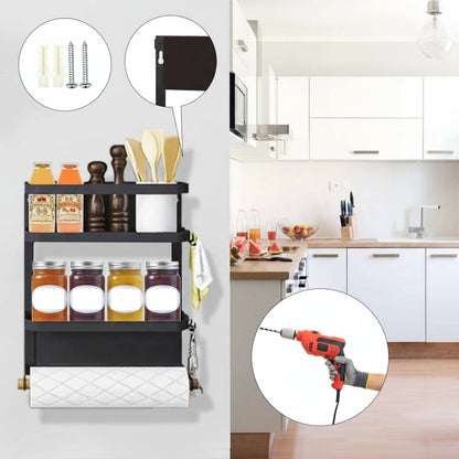 Magnetisch Keukenkruidenrek met Keukenpapierhouder – Oryden