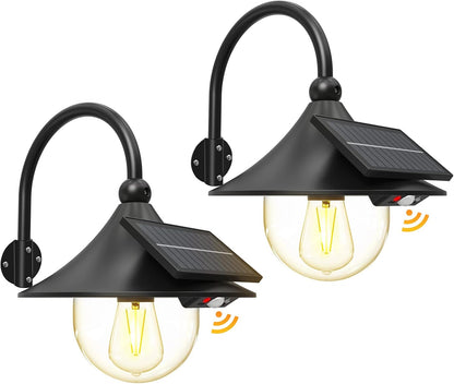 Zonnebeweging Schuurwandlampen met 3 Modi & Gooseneck Ontwerp (2 Pack) – Halden