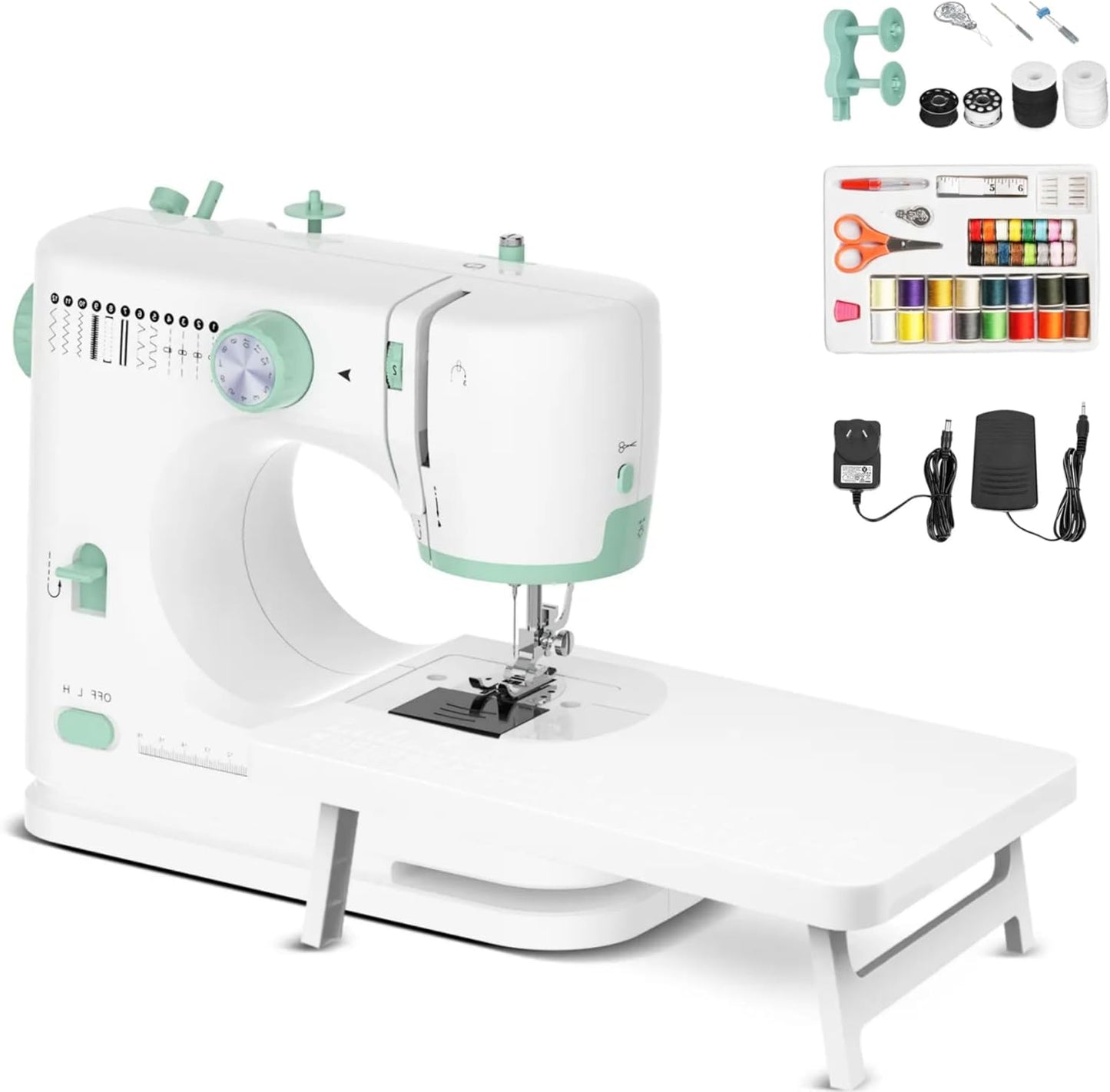 Draagbare Naaimachine met 12 Steken & Uitbreidingstafel – StitchPro