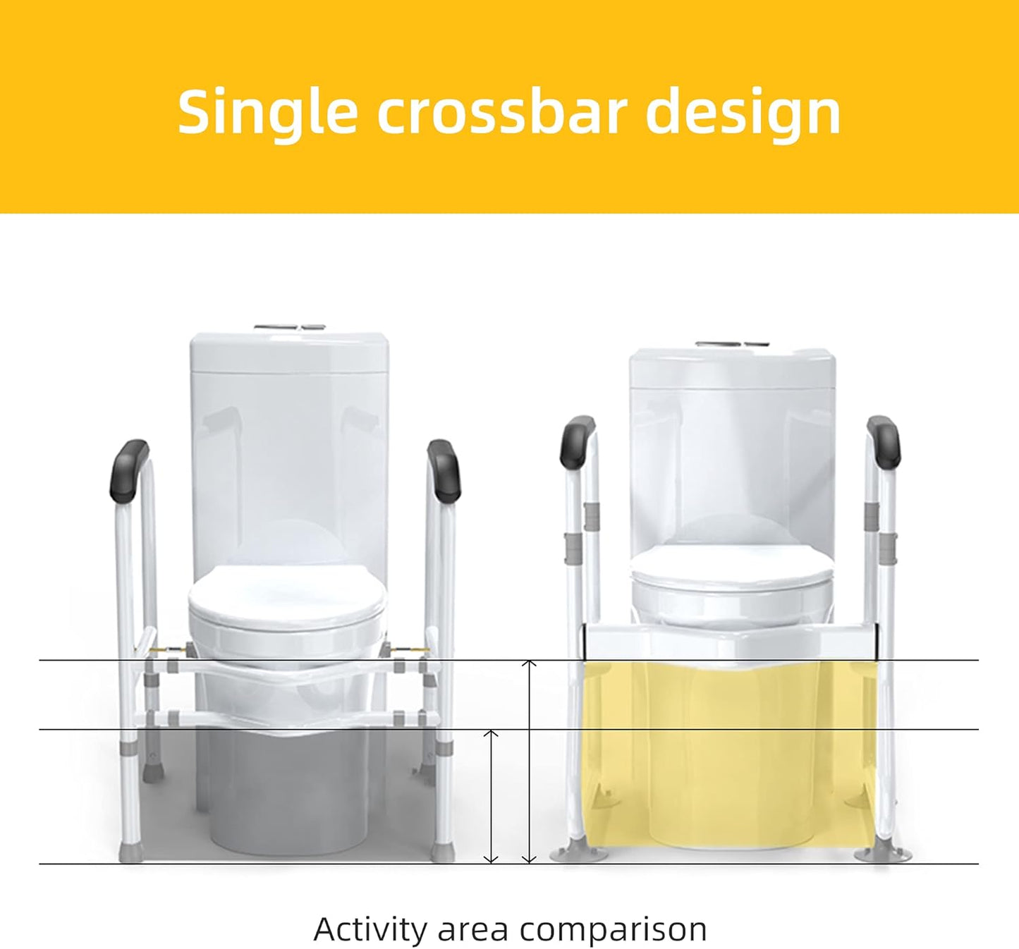 Verstelbaar Toilet Veiligheidsframe en Handgrepen – Senvara