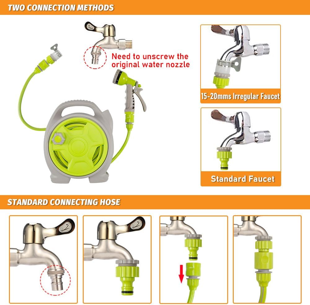 Compacte Tuinslanghaspel Set met 15m Slang – Corvina