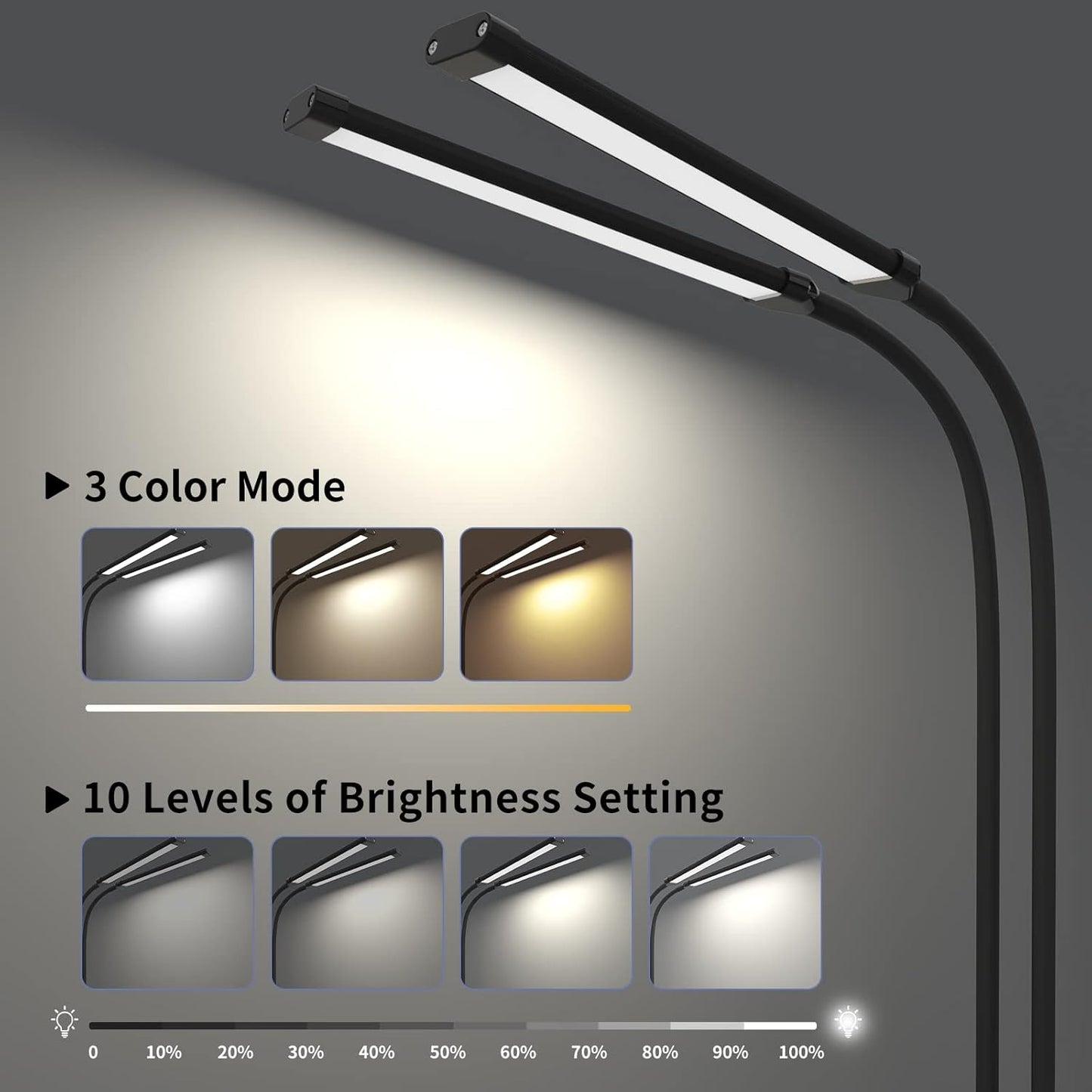 77 LED Bureau Klem Lamp met 70cm Flexibele Hals – Ravien