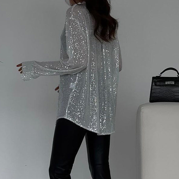Losse Blouse met Glimmende Pailletten – Celeste