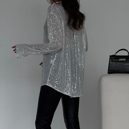 Losse Blouse met Glimmende Pailletten – Celeste