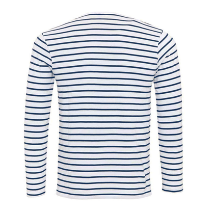 Gestreept Henley Shirt Met Lange Mouwen – Dorian