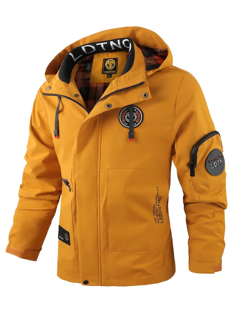 Lichte heren outdoorjas wind- & waterdicht met capuchon – Torben