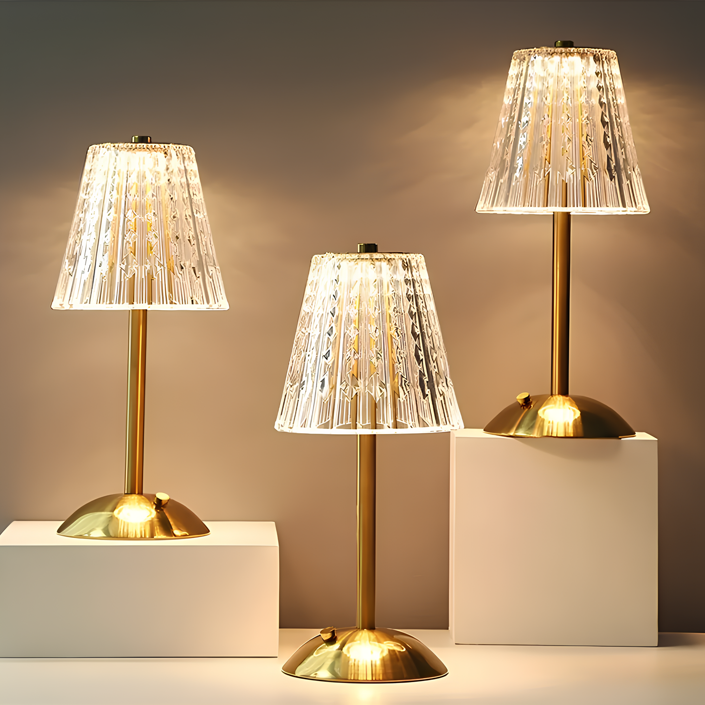 Gouden Kristallen Tafellamp - Aurora Luxe