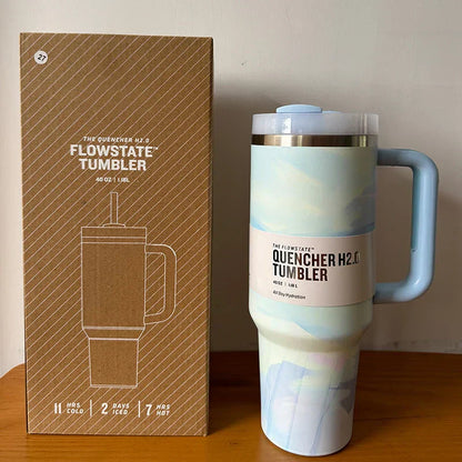 Vacuüm Geïsoleerde Beker met Deksel en Rietje - ThermoTumbler