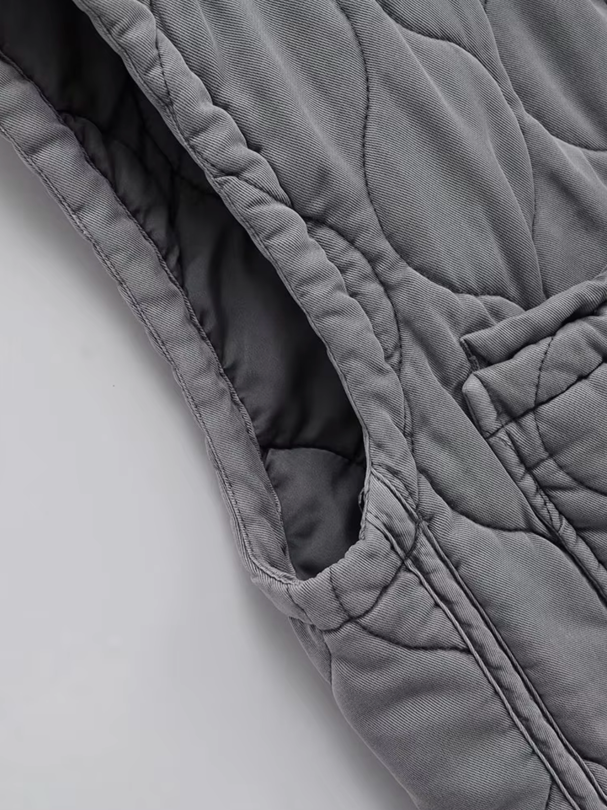 Grijze Mouwloze Katoenen Bodywarmer – Thalia