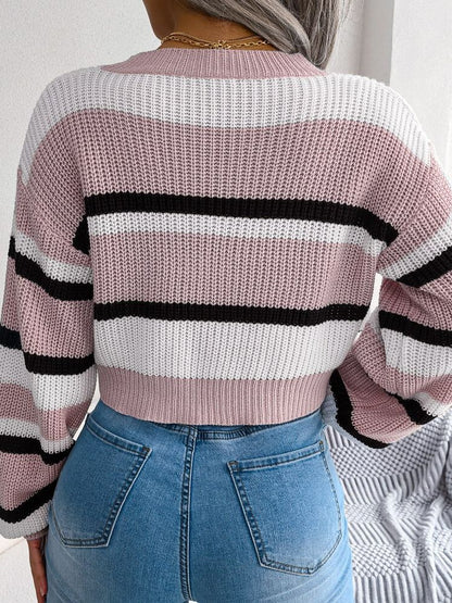 Gestreepte Crop Trui - Emory