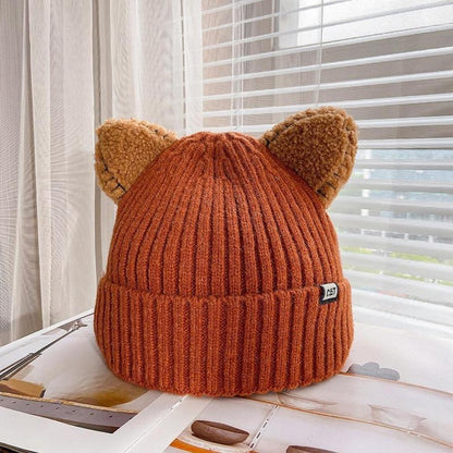 Gebreide Wintermuts met Kattenoren - PurrWarm