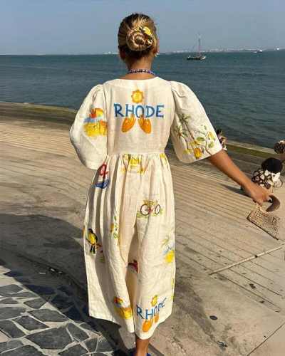 Oversized V-hals Zomerkleed – Amara
