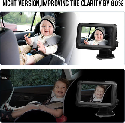Baby autospiegel met 1080P camera & 4,3'' scherm – Solvian