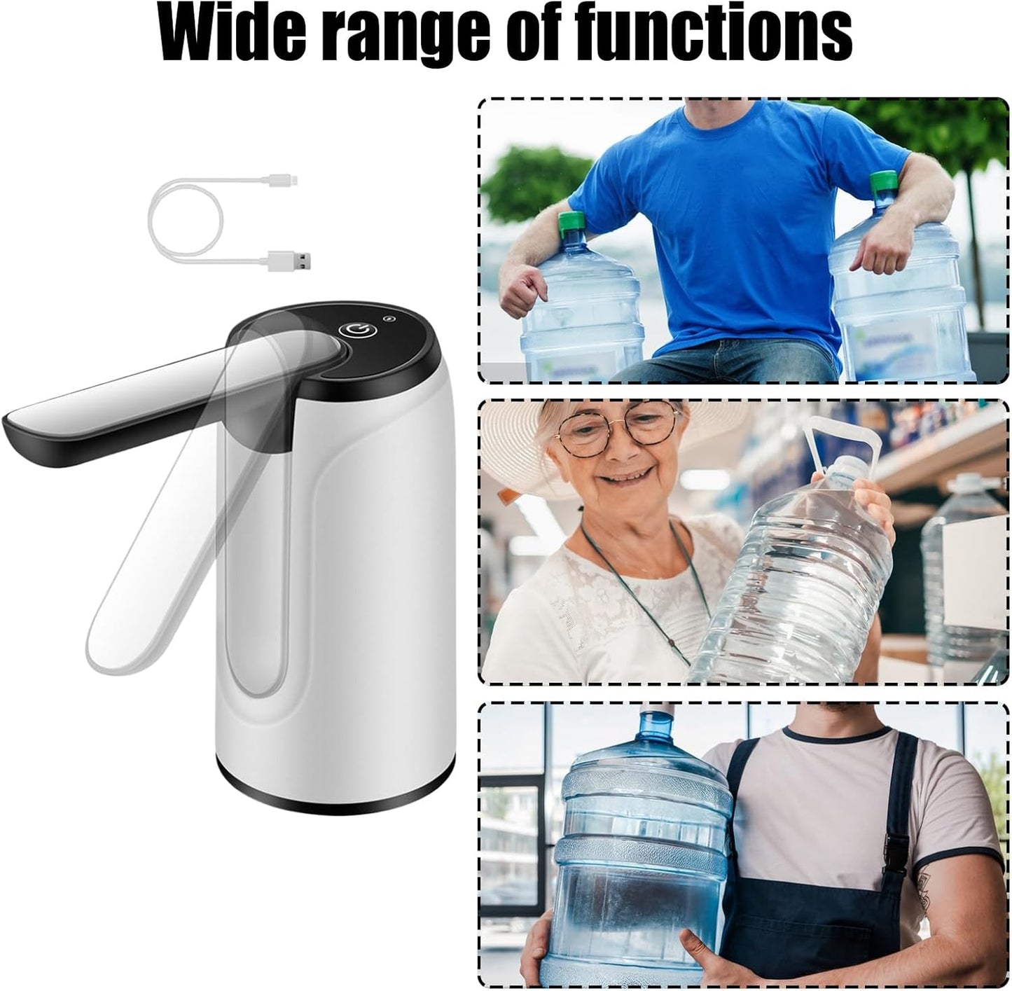 Draagbare USB Oplaadbare Waterdispenser – Hydravo