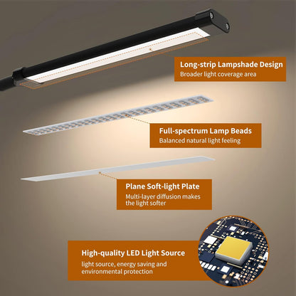 77 LED Bureau Klem Lamp met USB Voeding & Flexibele Gooseneck – Serava