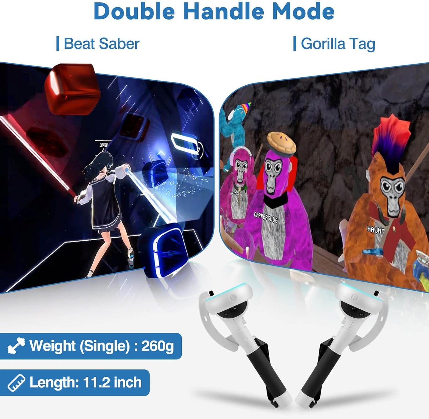 VR-controllerverlenghandgrepen voor Meta Quest 2 – Kynaro