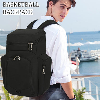 Heren Basketbal Rugzak – Grote 30L Sporttas met Waterdichte Bodem – Draycor