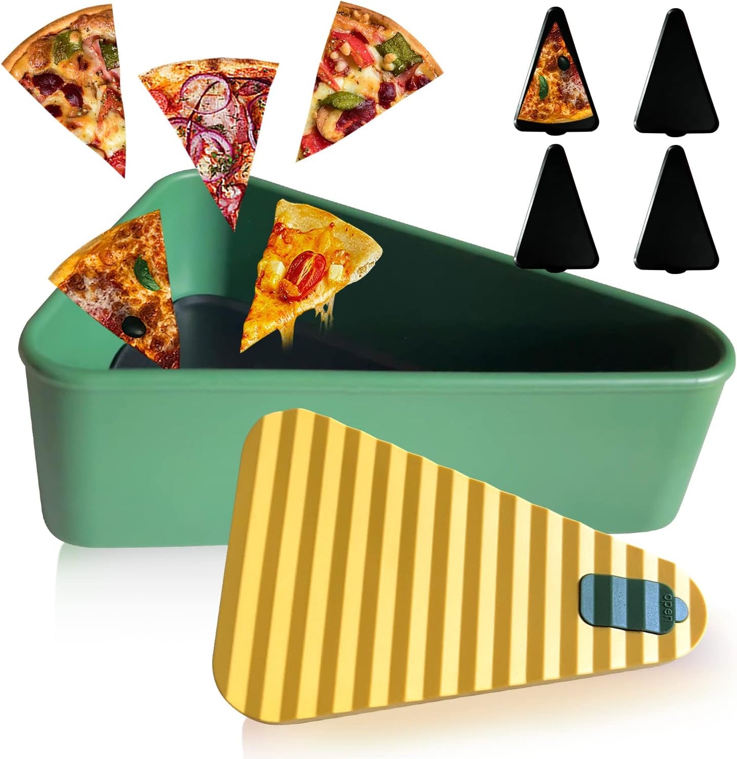 Herbruikbare Pizza-opslagcontainer met 2 Schalen – SliceSafe