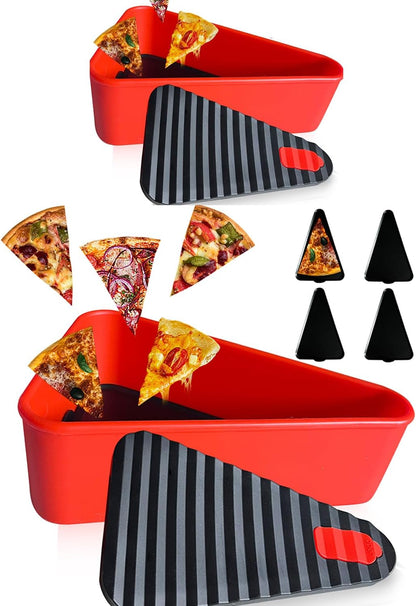 Herbruikbare Pizza-opslagcontainer met 2 Schalen – SliceSafe