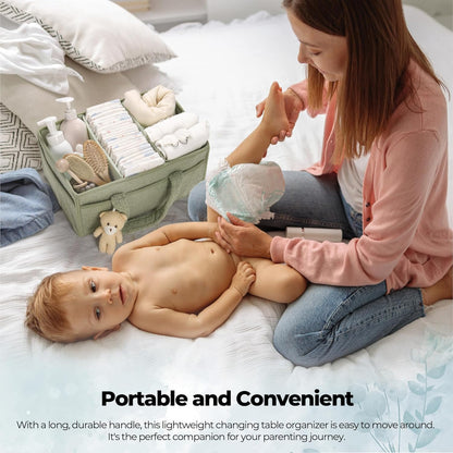 Baby Luiertas Caddy Organizer – Zachte Sherpa Opbergmand met Compartimenten – Elvoria