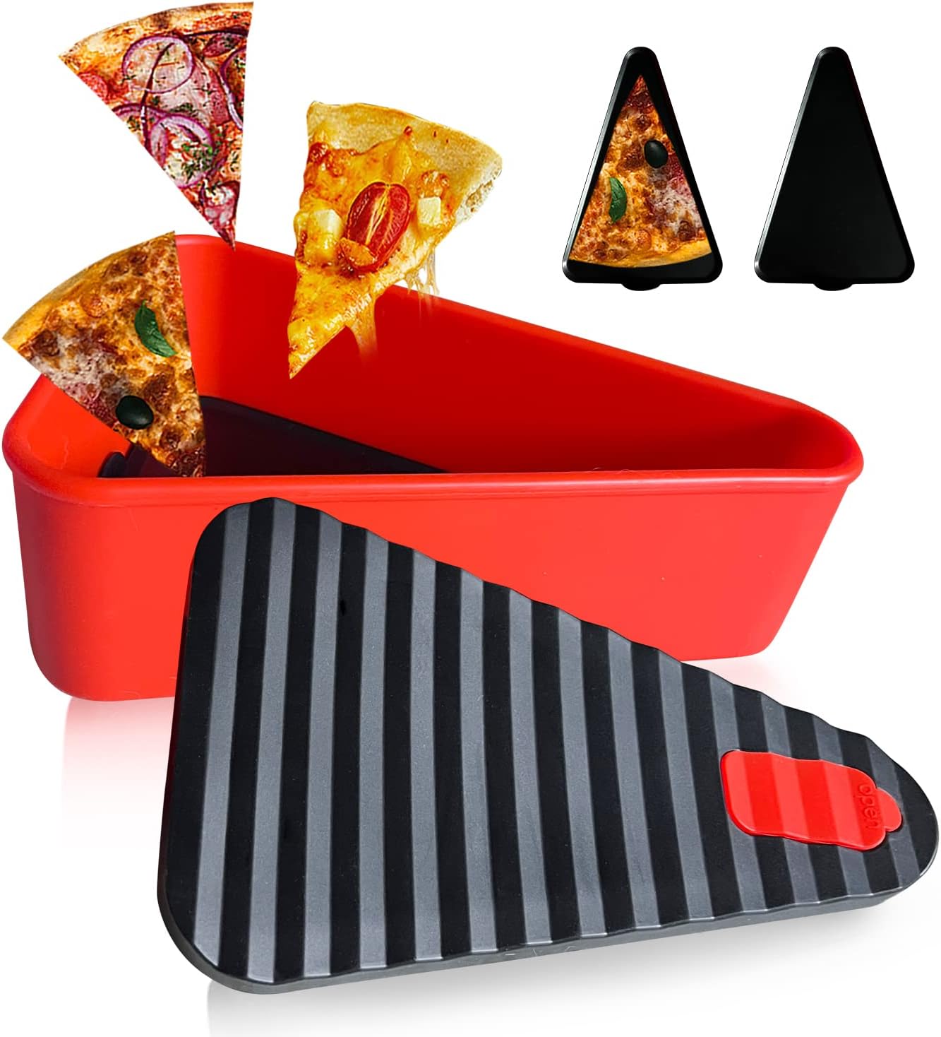 Herbruikbare Pizza-opslagcontainer met 2 Schalen – SliceSafe