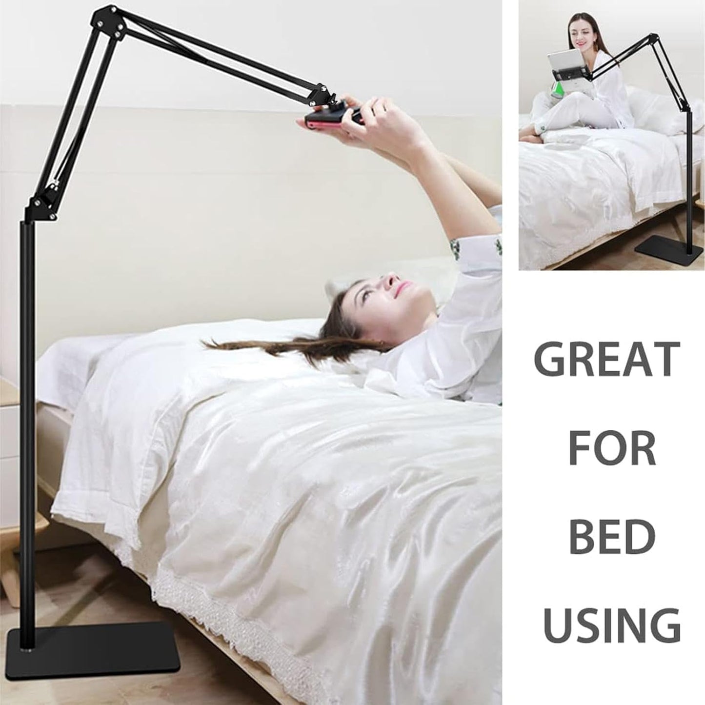 Verstelbare 360° Telefoon- en Tablet Bodystandaard – Movira