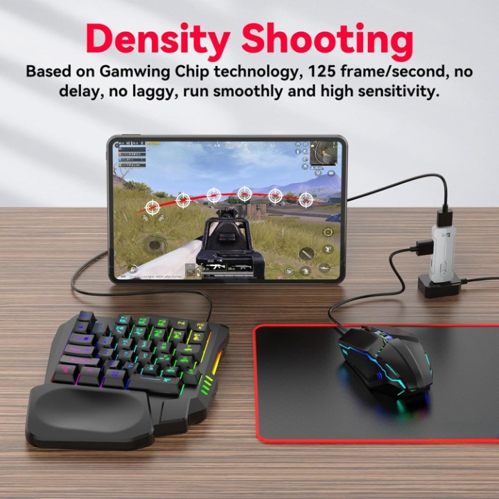 RGB Gaming Toetsenbord en Muiscombinatie – Ergonomische Controller-Adapterset – Zyvorn