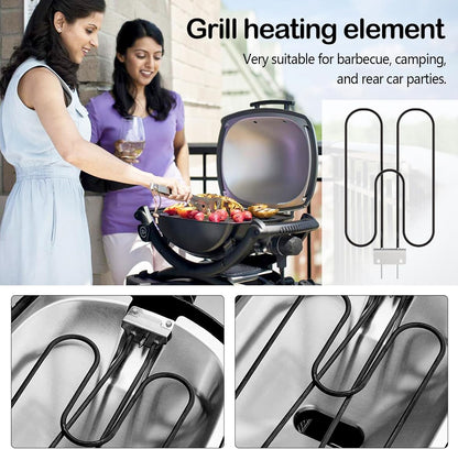 Hoge Vermogen RVS Grill Verwarmingsspoel 2200W voor Buiten Elektrische BBQ – Zeythra