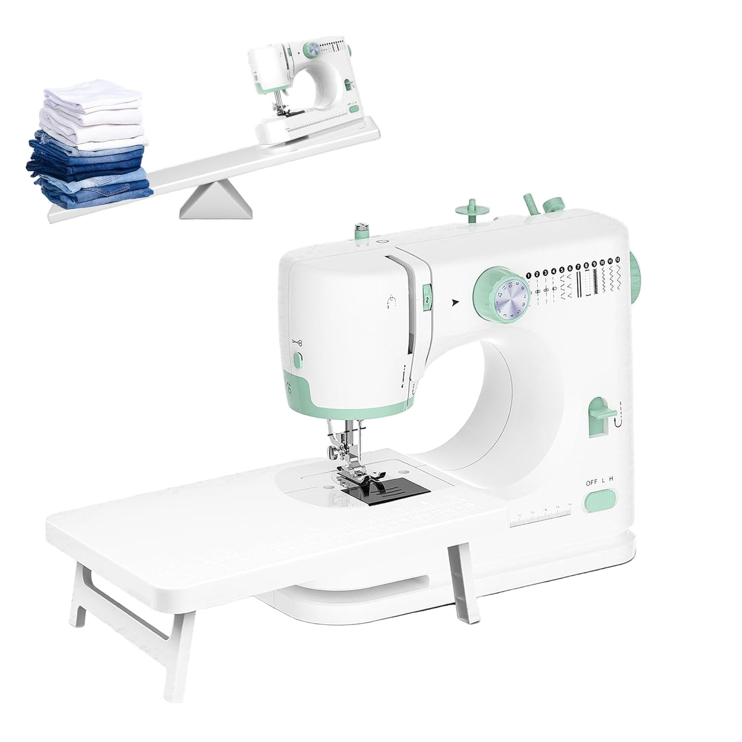Draagbare Naaimachine met 12 Steken & Uitbreidingstafel – StitchPro