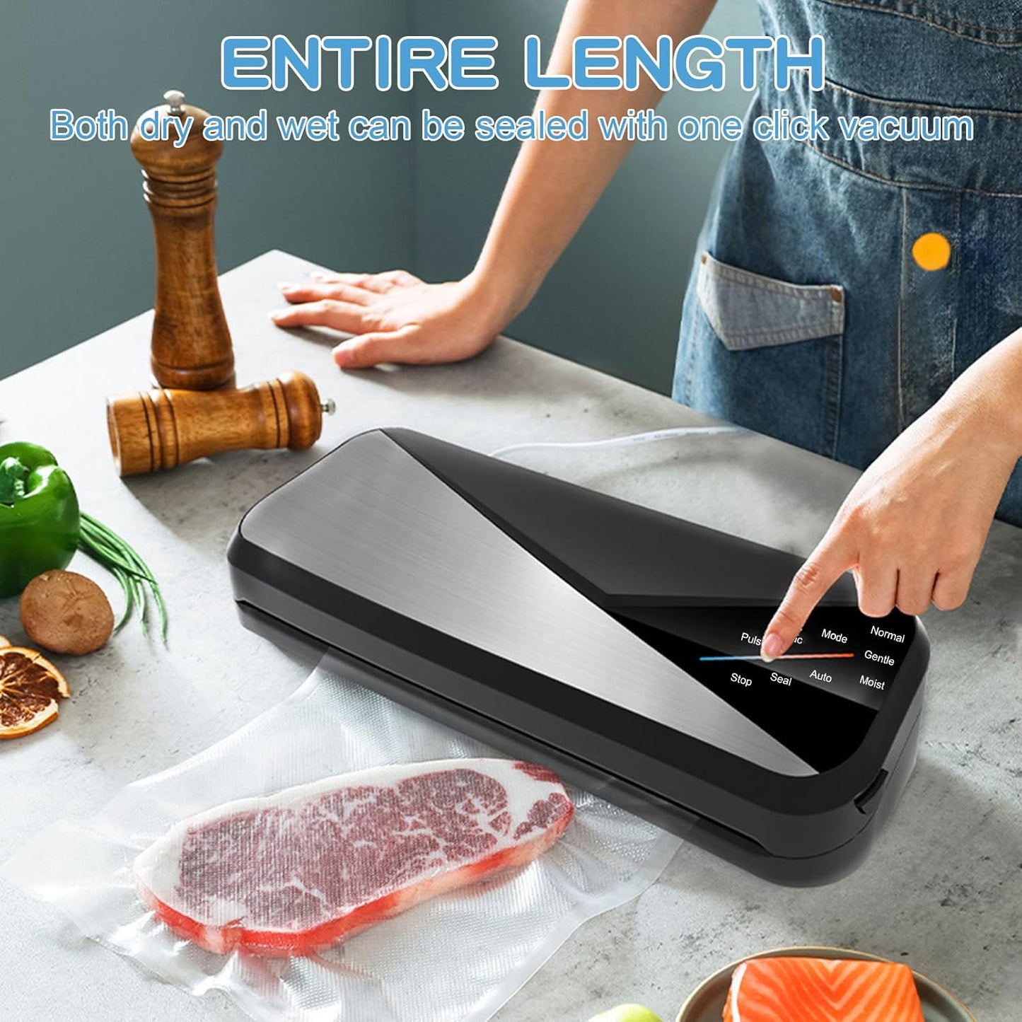 6-in-1 Vacuümsealer met 80kPa Zuigkracht en 30cm Seal Strips – Fresvyn