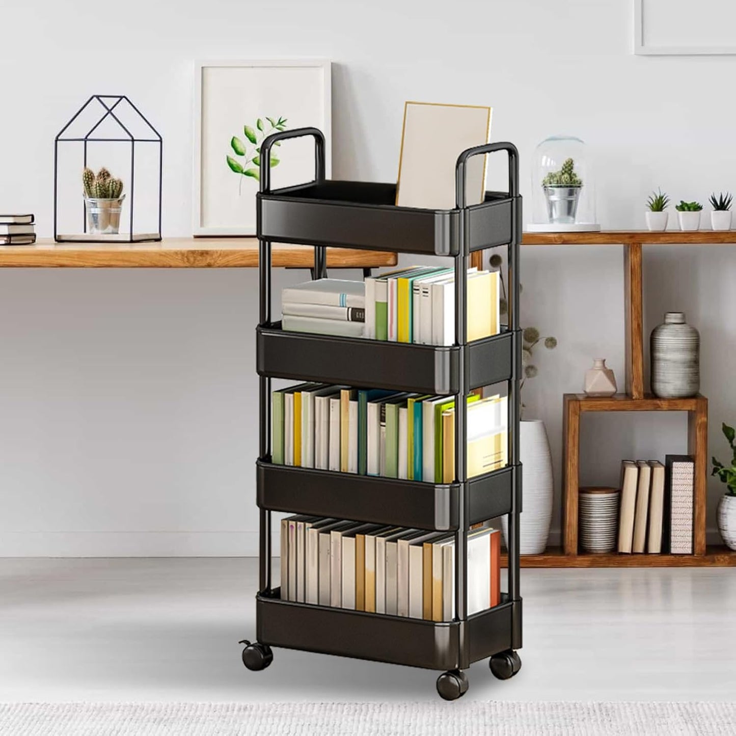 Rollende Utility Kar met Wielen & Handvat - Veyora